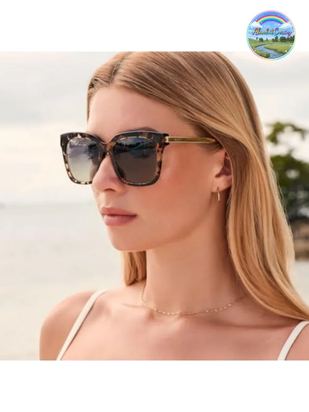 Oversized Square Polarized Sunglasses for Women Scratch Resistant Acetate